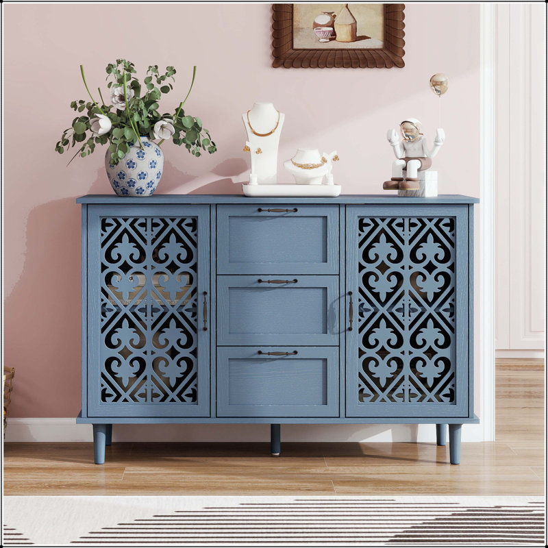 Armoire 2 portes et 3 tiroirs American Style, Blue