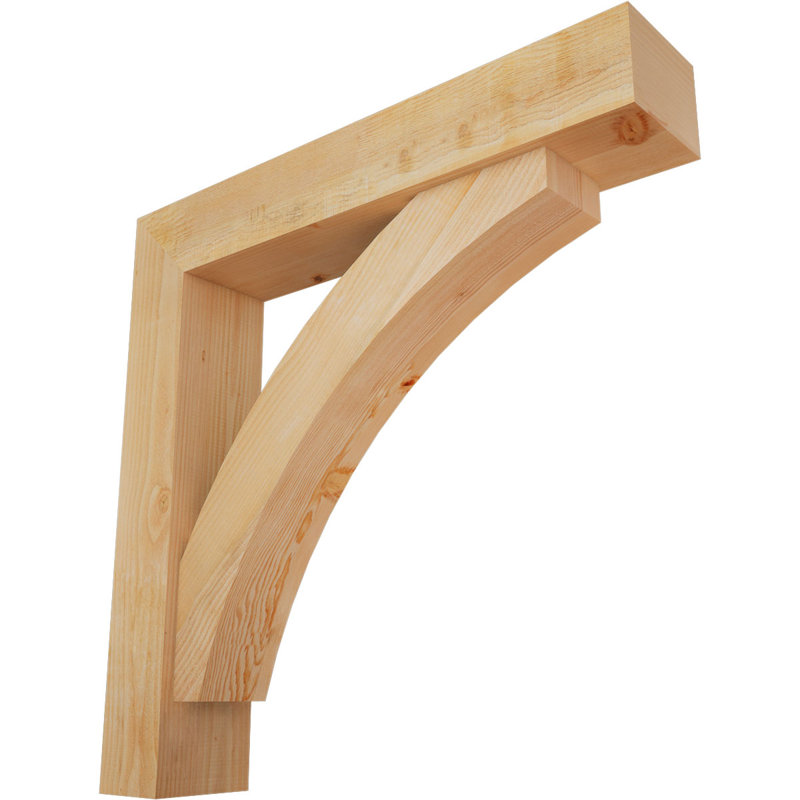 Support de bloc Thorton avec entretoise décalée, 42 x 42, Sapin Douglas de l 8 po (scié brut)