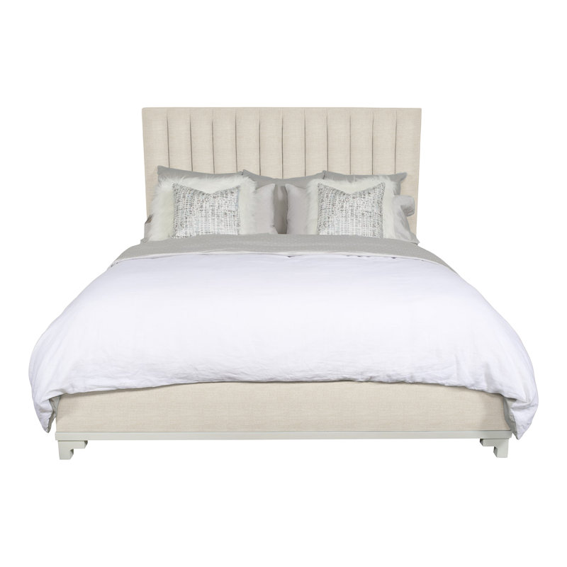 Jemma King Upholstered Panel Headboard, Tommy Flax