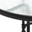 Round Metal Outdoor Dining Table With Umbrella Hole , 69.5cm W x 69.5cm D
