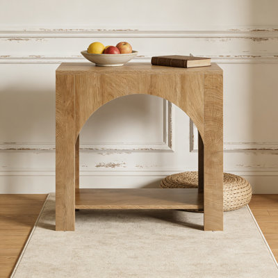 2-Tier Square Side Table with Storage Shelf by 17 Stories