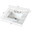 Comptoir de meuble-lavabo 31 po blanc - lavabo rectangulaire et dosseret de 4 po élégant