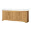 Epworth 84" Double Bath Vanity in Oak Natural Brown with Silk White Quartz Stone Top-1649452344