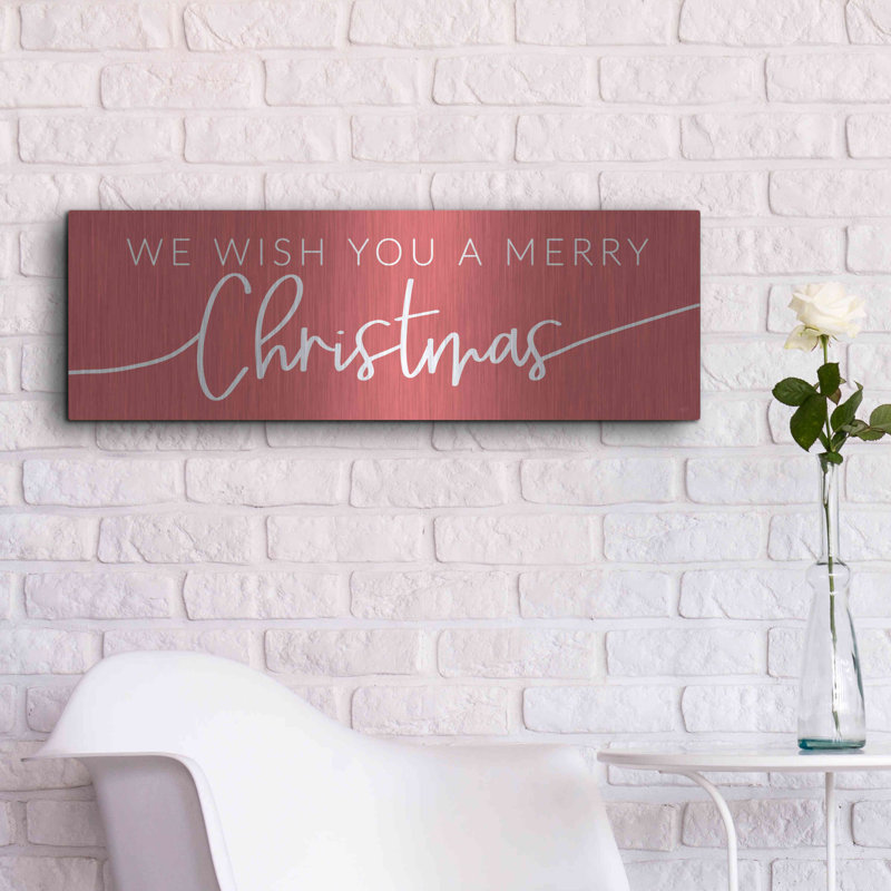 «We Wish You A Merry Christmas» par Lux + Me, H 12 po x l 36 po