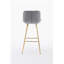 Ensemble de tabourets de bar 2 pièces, avec repose-pieds chromé et tabouret de comptoir en tissu, tabouret simple à pieds-1068804593