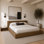 Ensemble de chambre avec lit plateforme 3 pièces Makoa