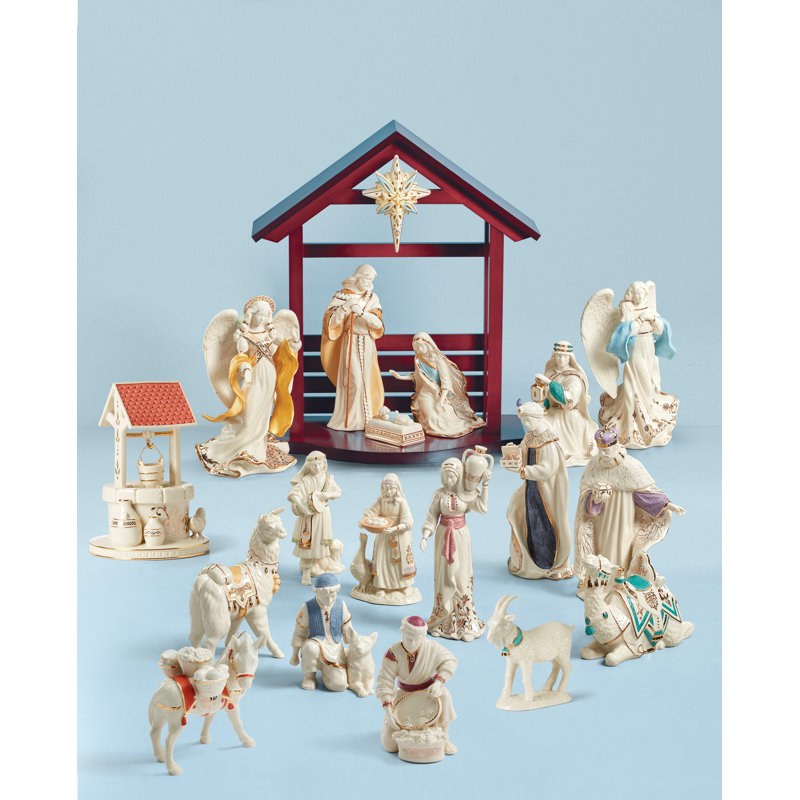 First Blessing Nativity Water Well Figurine