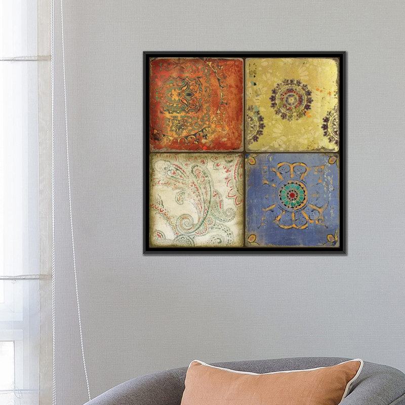 Paisley Park II par PI Studio - Giclée sur toile tendue avec châssis, H 18 po x l 18 po x P 1,5 po, Toile avec cadre noir