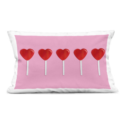 Coussin décoratif Valentine's Heart Pops, imprimé par Lish Creative, 14 x 7 x 20