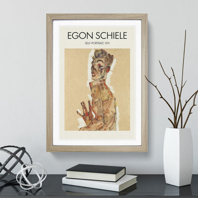 Self Portrait Vol.3 by Egon Schiele - Picture Frame Painting
