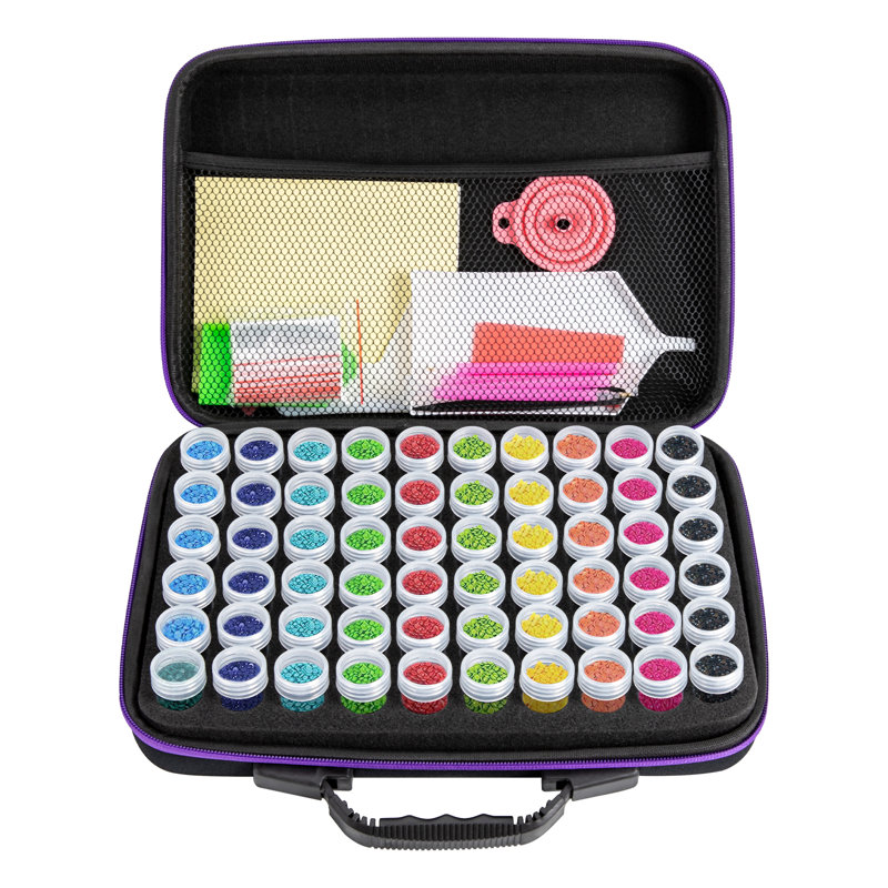 Diamond Painting Storage Containers 60 Slots Diamond Painting Accessories Shockproof Jars