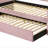 Lianna Pink Velvet Daybed W/Trundle