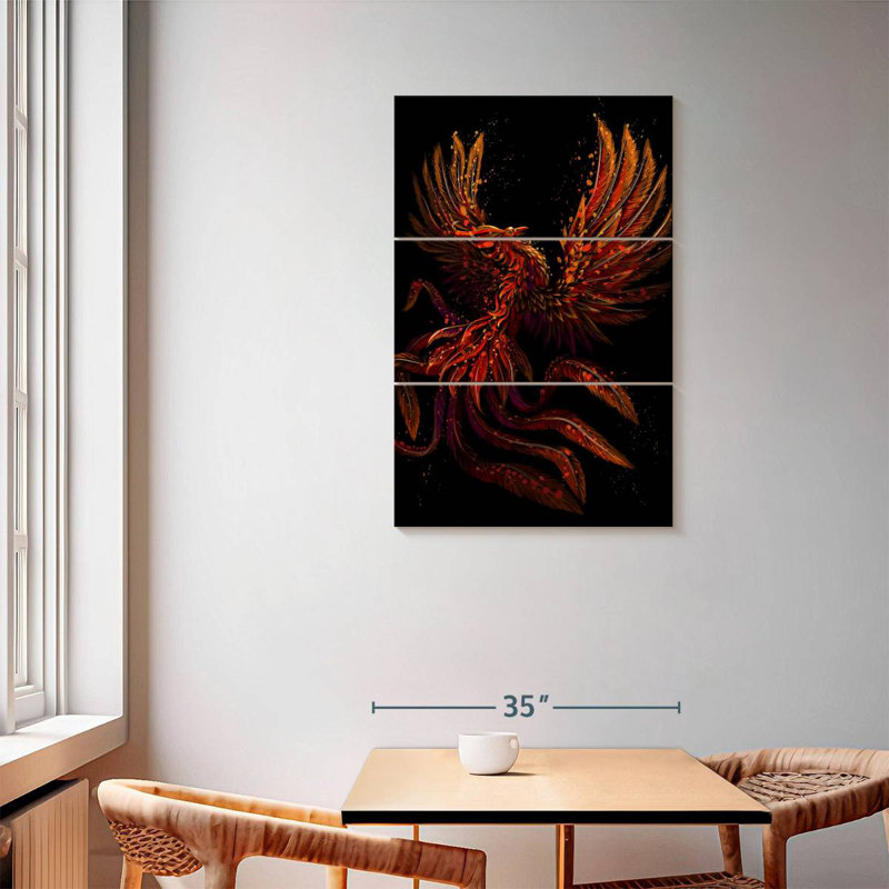 Brampt Mystical Phoenix, 57" H x 36" W