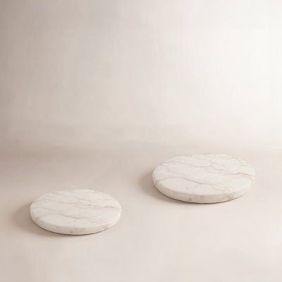 Marble Round 4 Piece Coaster Set