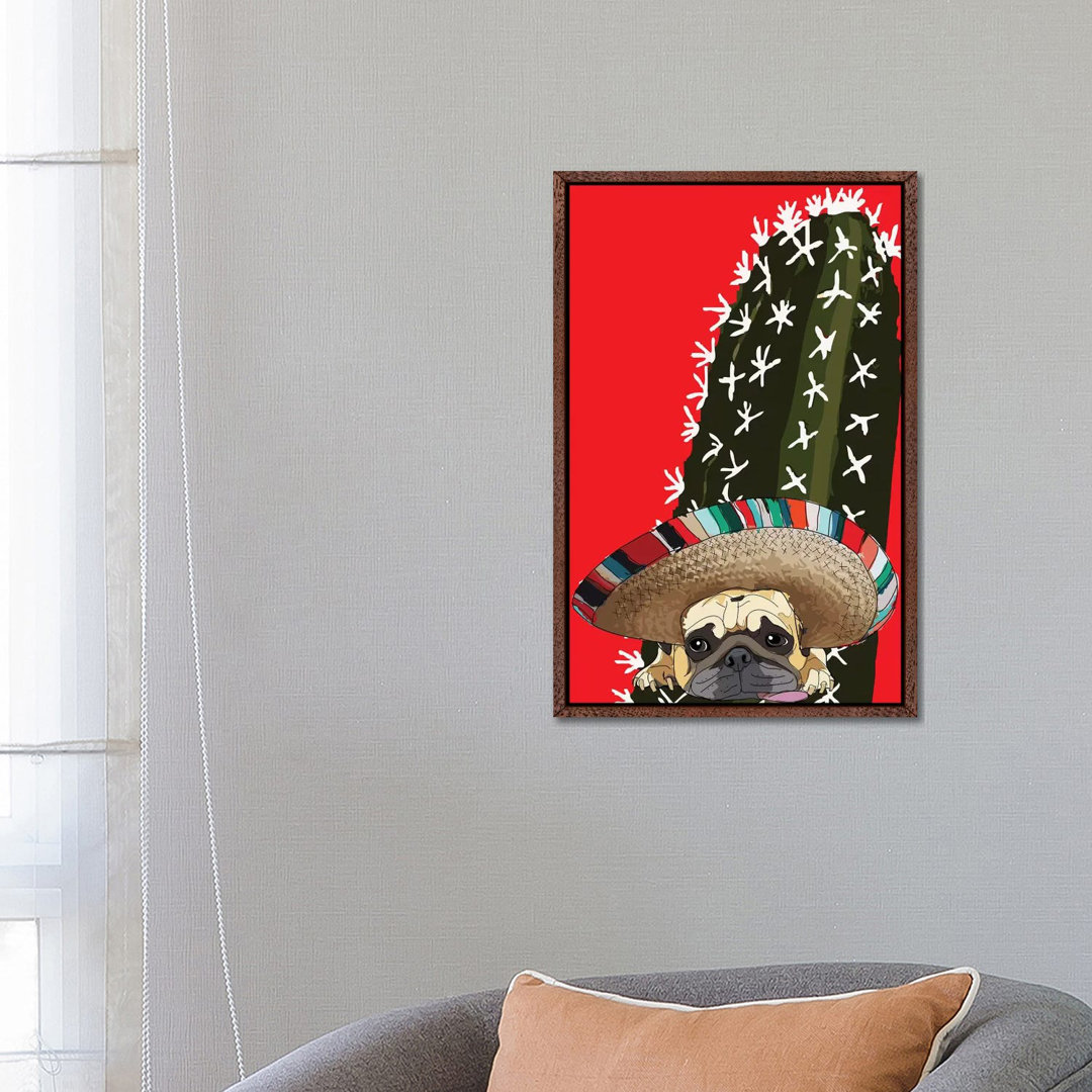 Cinco De Pug von Sketch And Paws - Gallery-Wrapped Canvas Giclée on Canvas