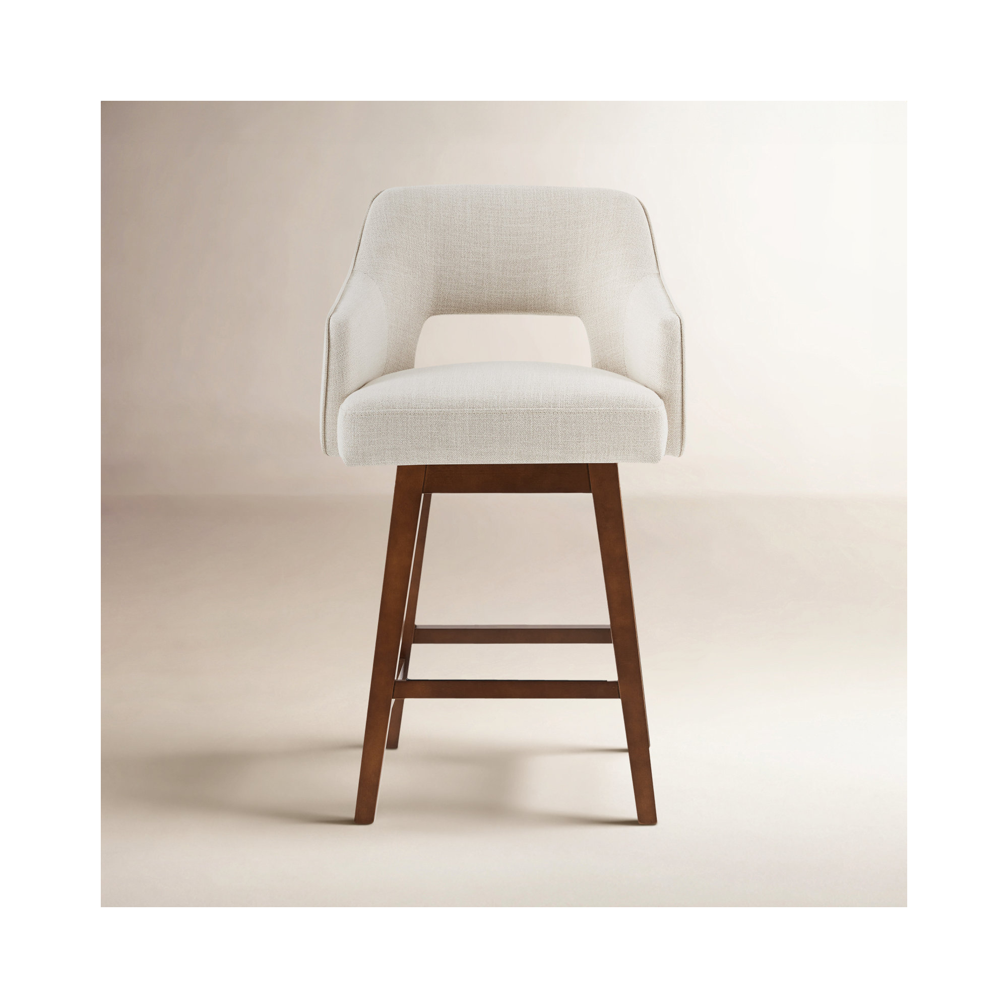 Lainey Upholstered Bar Stool, Effie Linen Performance Linen