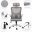 Chaise de travail en filet avec appui-tête