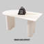 Table de salle à manger élégante en MDF crème, design moderne pour la cuisine à domicile