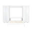 Grand lit, finition blanche, lit d'une capacité de 700 lb, pour un sommeil quotidien, deux choix de couleurs élégantes, pliable et compact