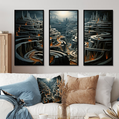 Maze Surreal Landscape I - Surrealism Wall Art