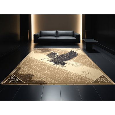 Tapis oriental doux brun moelleux et doux Iseminger Perun
