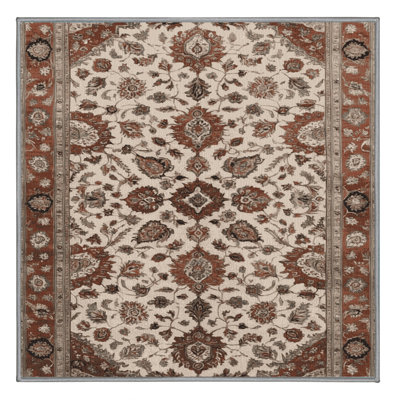Machine Washable Persian Gray Area Rug