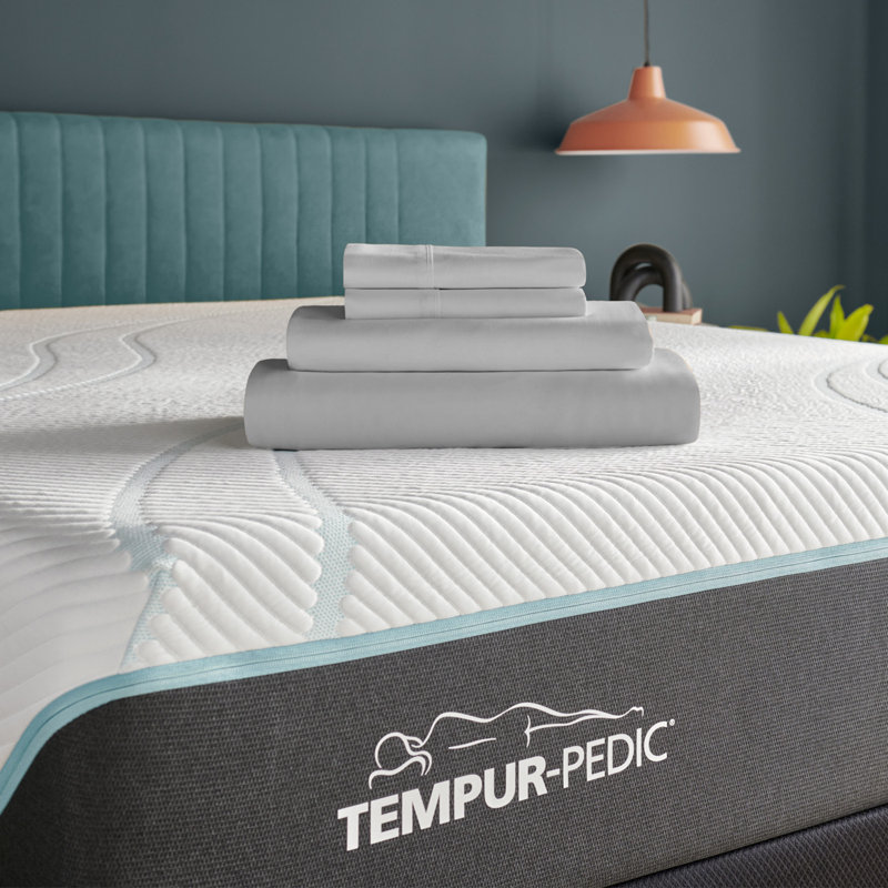 Tempur-Classic Cotton Sheet Set, King Sheet Set + 1 Fitted Sheet/2 King Pillowcases, Silver Mist