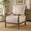 Chaise d'appoint à dossier amovible avec revêtement classique