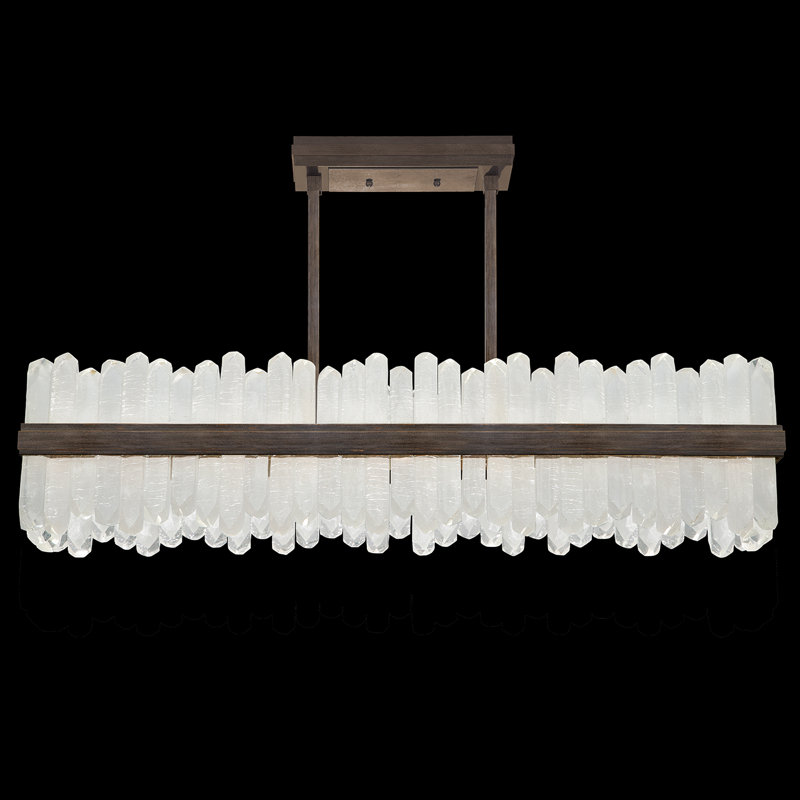 Luminaire suspendu rectangulaire 48 po Lior, Bronze