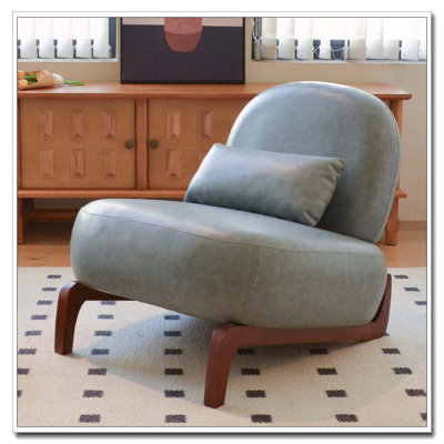 Mignon fauteuil d'appoint avec pieds en bois massif