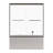 56"-60" W X 58" H Double Sliding Bathtub Shower Door, Semi-Frameless Bypass Tub Door, 1/4" (6Mm) Tempered Glass With Explosion-Proof Film, Adjustable Aluminum Alloy Frame-117354491