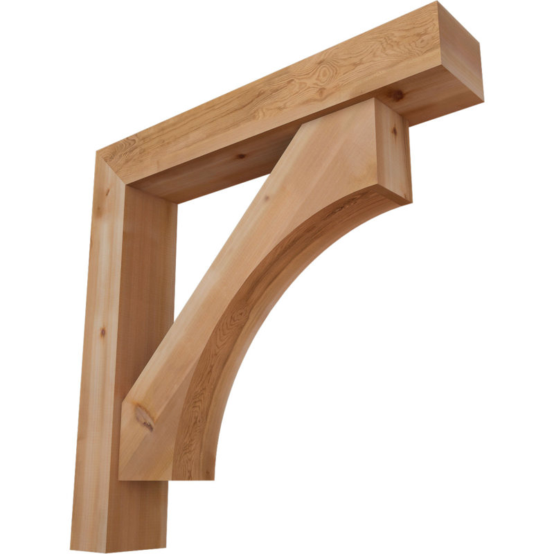 Support Westlake Block avec support décalé, 42 x 42, Cèdre rouge occidental de l 7 1/2 po (lisse)