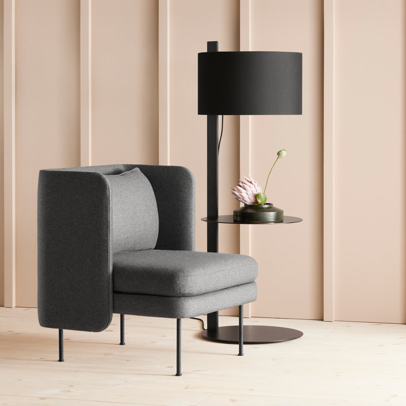 Bloke Club Chair, Gabro Gray Wool, Oblivion
