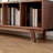 Open style simple solid wood TV cabinet