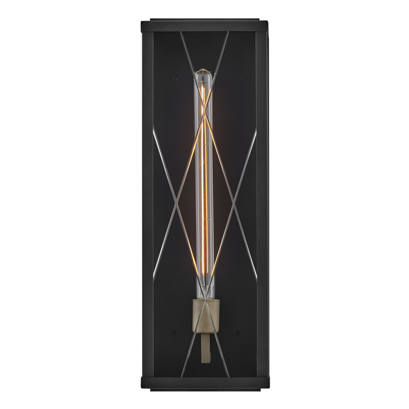 Monte Wall Mount Aluminum Outdoor Lantern - Adjustable Height, 22" H x 7.5" W x 5.75" D