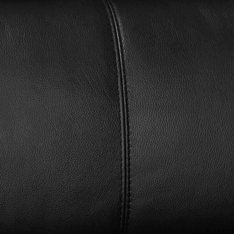 Canapé modulaire faisant face à la droite de 100,2 po de largeur en cuir véritable, Cuir véritable noir