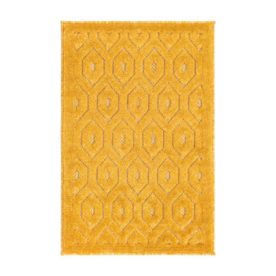 Tapis intérieur / extérieur jaune Griffing