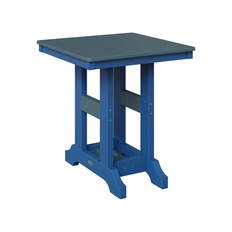 Garden Classic Outdoor Square Dining Table, Kiwi Green, Seafoam