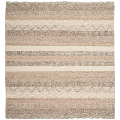 Jacques Hand-Woven Wool and Cotton Striped Rug