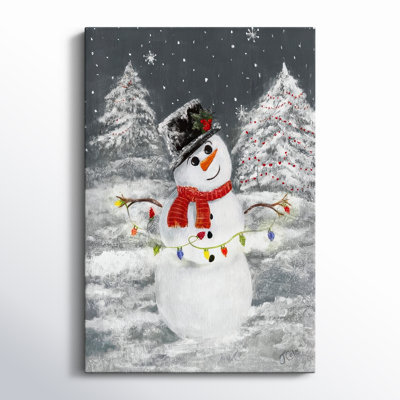 Festive Snowman I - impression sur toile tendue