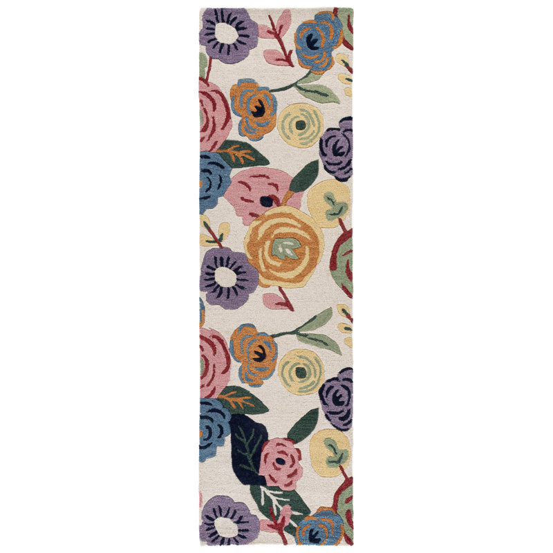 Jardin 764 Hand Tufted 80% Wool; 20% Cotton Floral Rug, Runner 2'3" x 8'