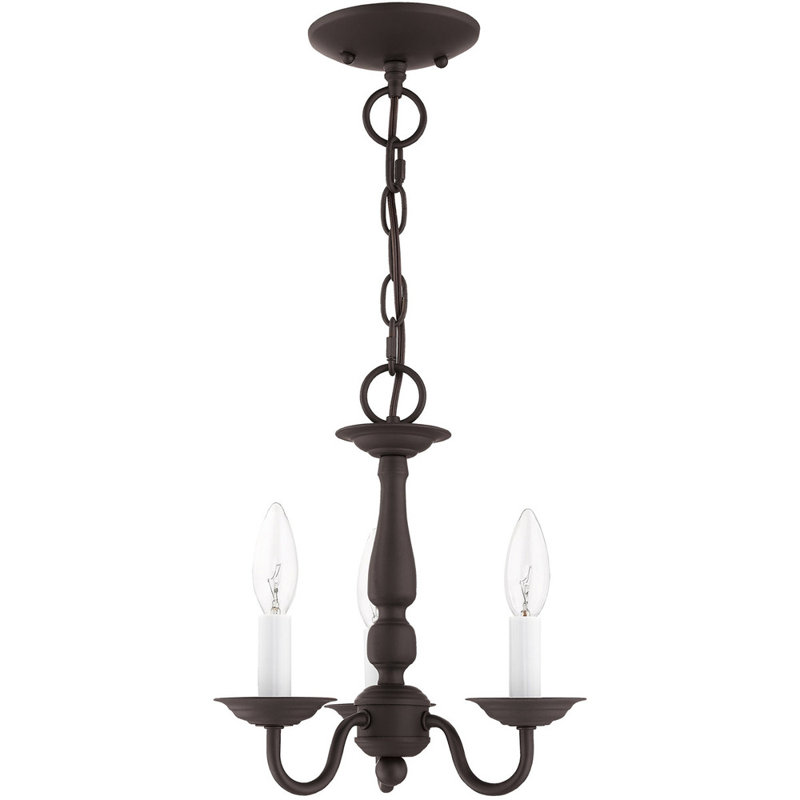 3 - Light Steel Chandelier