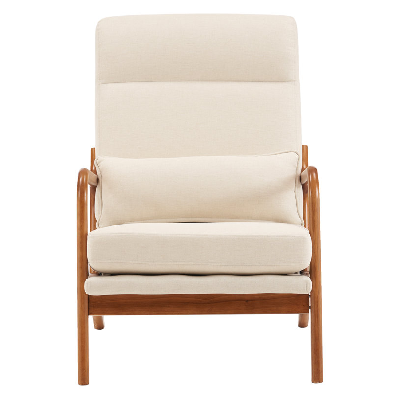 Fauteuil de 25,6 po de large Mamye, Lin beige