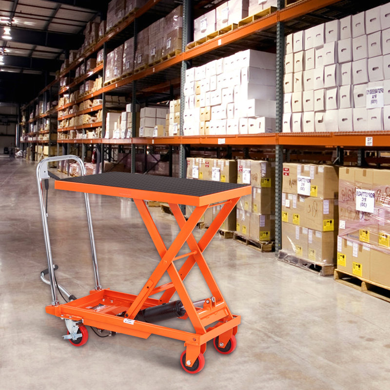 78.7cm H x 94cm W Utility Cart with Wheels, Orange