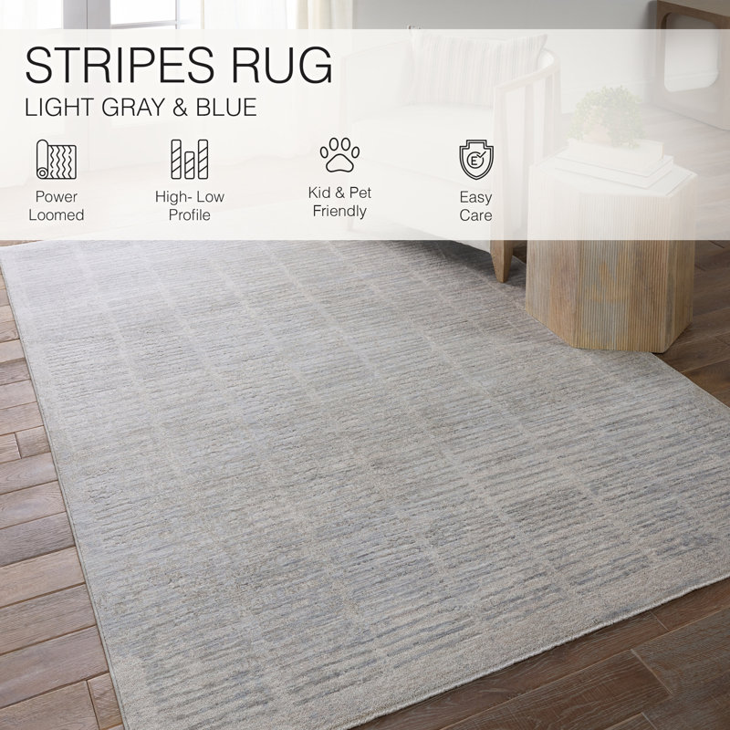 Striped Indoor Rug, Rectangle 8' x 10'