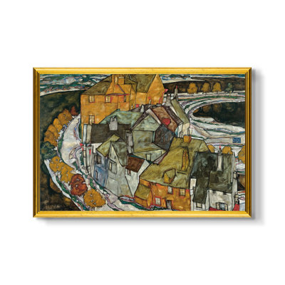 Crescent of Homes II (Island Town), 1915 - Egon Schiele - Toile encadrée sur mesure