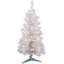 Pre-Lit Artificial Tinsel Christmas Tree - Silver-86204073-86204078