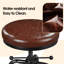 Upholstered Counter Stool with Metal Frame-727787882