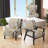 Tree Whispers Of Gray And Gold - Upholstered Scandinavian Arm Chair, Monochrome Nature Accent Chair-1798987209