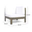Fauteuil de coin en bois blanc - option de coin, matériau de coussin et aspect élégant avec coussins en tissu d'eau, 31,12 x 31,12 25,9